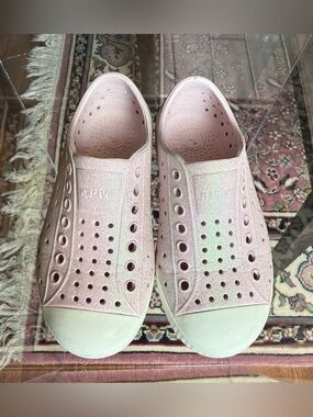 NATIVE SHOES | Jefferson Bling Sneakers Pink Bling/Shell White  Toddler 10